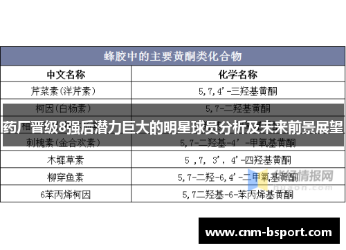 药厂晋级8强后潜力巨大的明星球员分析及未来前景展望